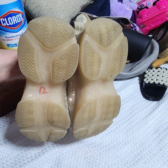 STEVE MADDEN EUC WOMENS SZ 5M. MAXIMA BLUSH MULTI SPARKLY SNEAKER SHOES - Picture 10 of 10